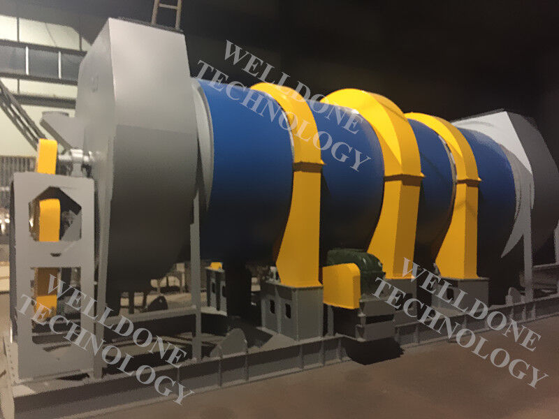 Adjustable Speed Rotary Kiln Dryer For Drying Slurry 18 . 5 255KW 50