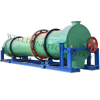 H Loading Capacity Rotary Sand Dryer , Rice Paddy Rotating Drum Dryer