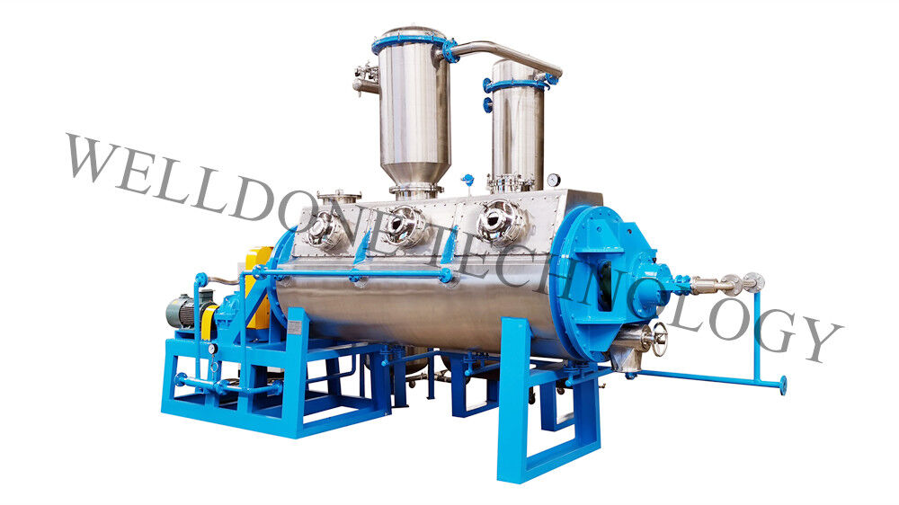 110V Filter Cake / Slurry Vacuum Paddle Dryer Low Temperature Working