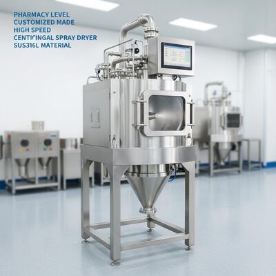 Pharmacy Level and Customized Made High Speed Centrifugal Spray Dryer SUS316L Material