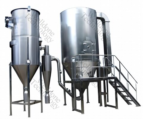 Customized Made and High Efficiency two fluid nozzle spray dryer For Milk Powder And Egg Powder Poilt