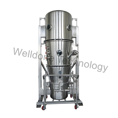 Vertical Fluidized Bed Granulator High Drying Speed Touch Screen Control