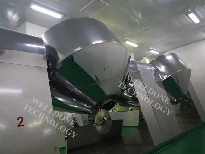 SUS316L Dry Powder Mixing Equipment , Double Cone Rotary Dry Mixer Machine