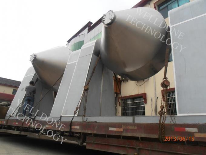 SUS316L Dry Powder Mixing Equipment , Double Cone Rotary Dry Mixer Machine